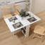 Fully Unfolded 51.18 Inches White Foldable Table, Suitable For Small Family Table Or Display Table Convenient, Home Simple Long Table, Simple And Lightweight