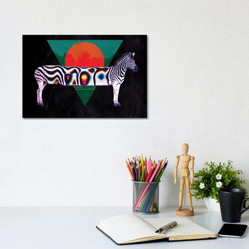 Zebra by Ali Gulec - Wrapped Canvas Print, 20.32 cm H x 30.48 cm W