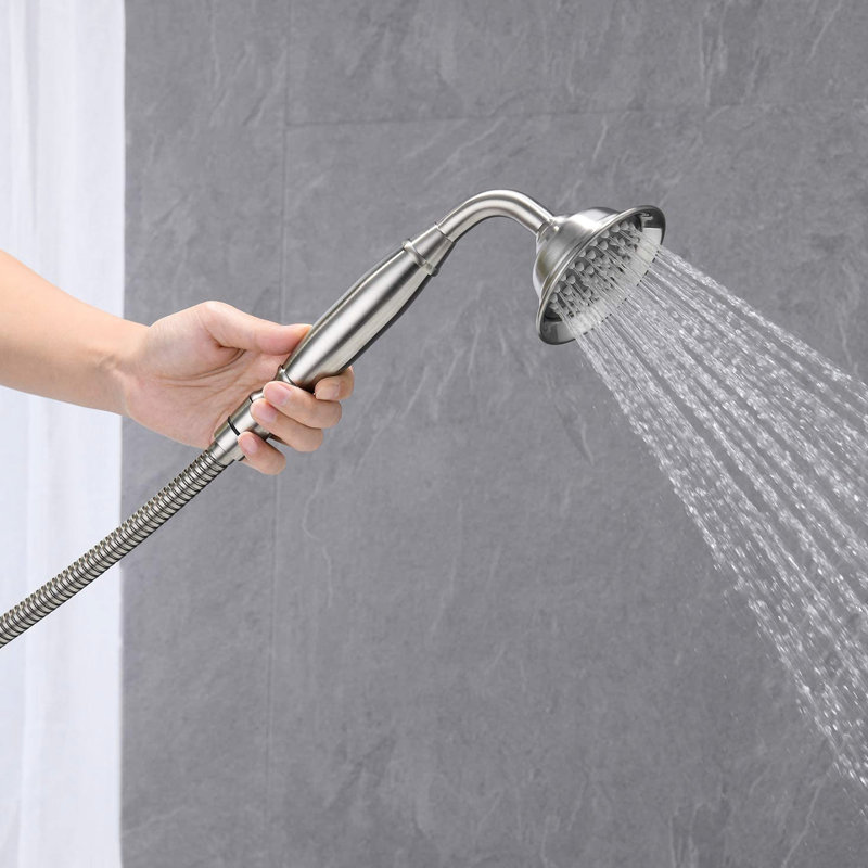 Robinet de baignoire autoportant en laiton massif en nickel brossé - élégant et fonctionnel pour votre robinet de salle de bain avec solution complète de tubes d'alimentation