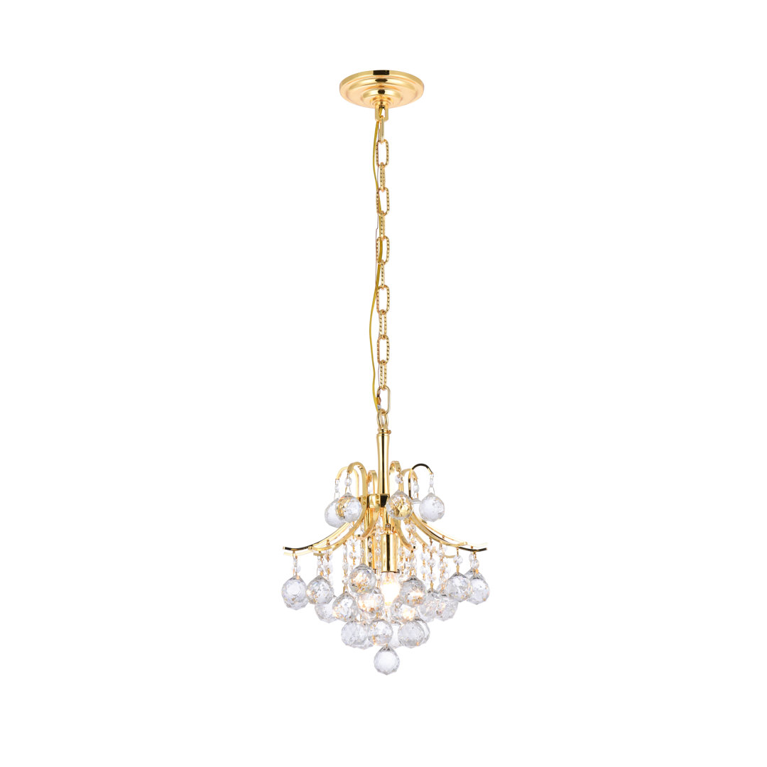 Stoller 3 - Light Unique Geometric Pendant with Crystal Accents Willa Arlo™ Interiors 
