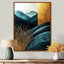 Impression sur toile encadrée Sciotodale Quiet Bold Mountain In Emerald Gold Harmony III - Mountains