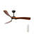 60-Inch 3-Blade Solid Wood Ceiling Fan Light