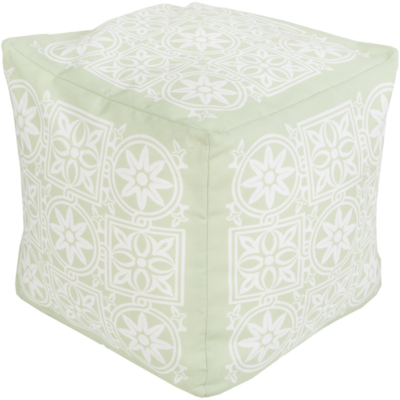 repose-pieds carrée 18" à motif floral digby, Mélange de polyester corail