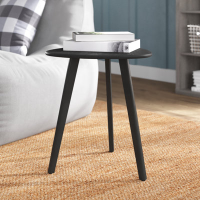 Azori 18" Solid Wood 3-Leg End Table with Triangular Top