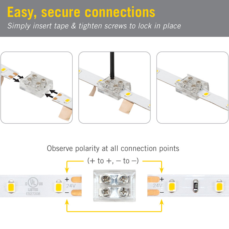 Connecteur d'épissure à vis 2 lumières DEL