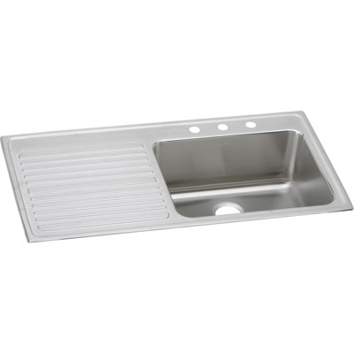 Lustertone 43" L x 22" W Drop-In Kitchen Sink