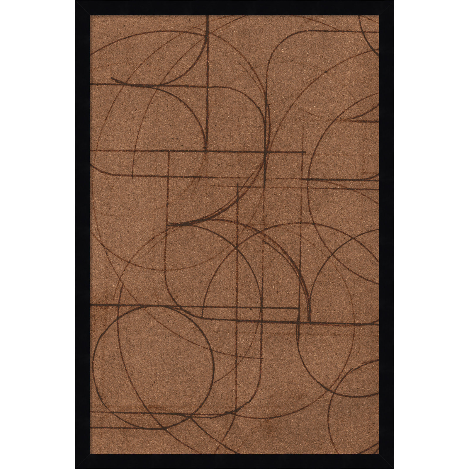 Curved 1 by Dan Hobday Wood Framed Wall Art Print, 25" H x 17" W, Black Framed Print without Mat