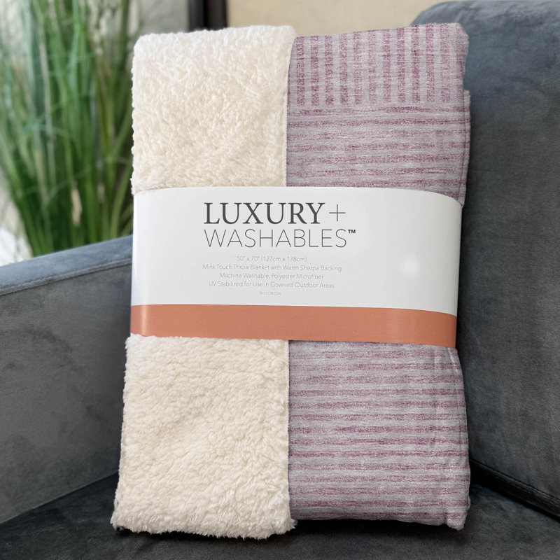 Jeté art déco Addison Sherpa ASB711, Rosé