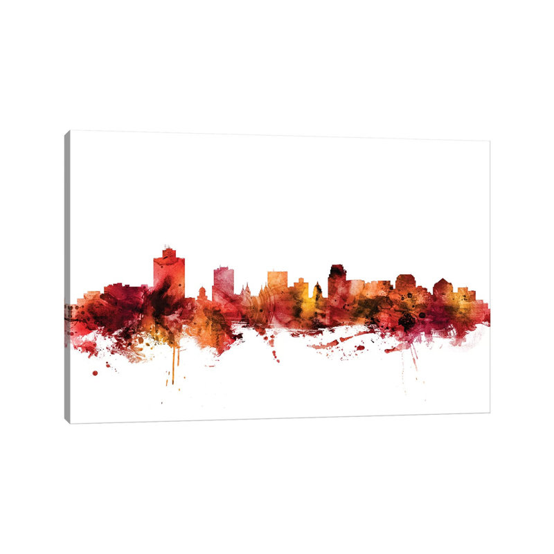 Salt Lake City, Utah Skyline by Michael Tompsett - Wrapped Canvas Gallery-Wrapped Canvas Giclée