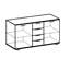 Arujan 130cm W 4 - Drawer Chest of Drawers