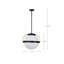 Luminaire suspendu sphère 1 lumière Whit-88590733-88590736