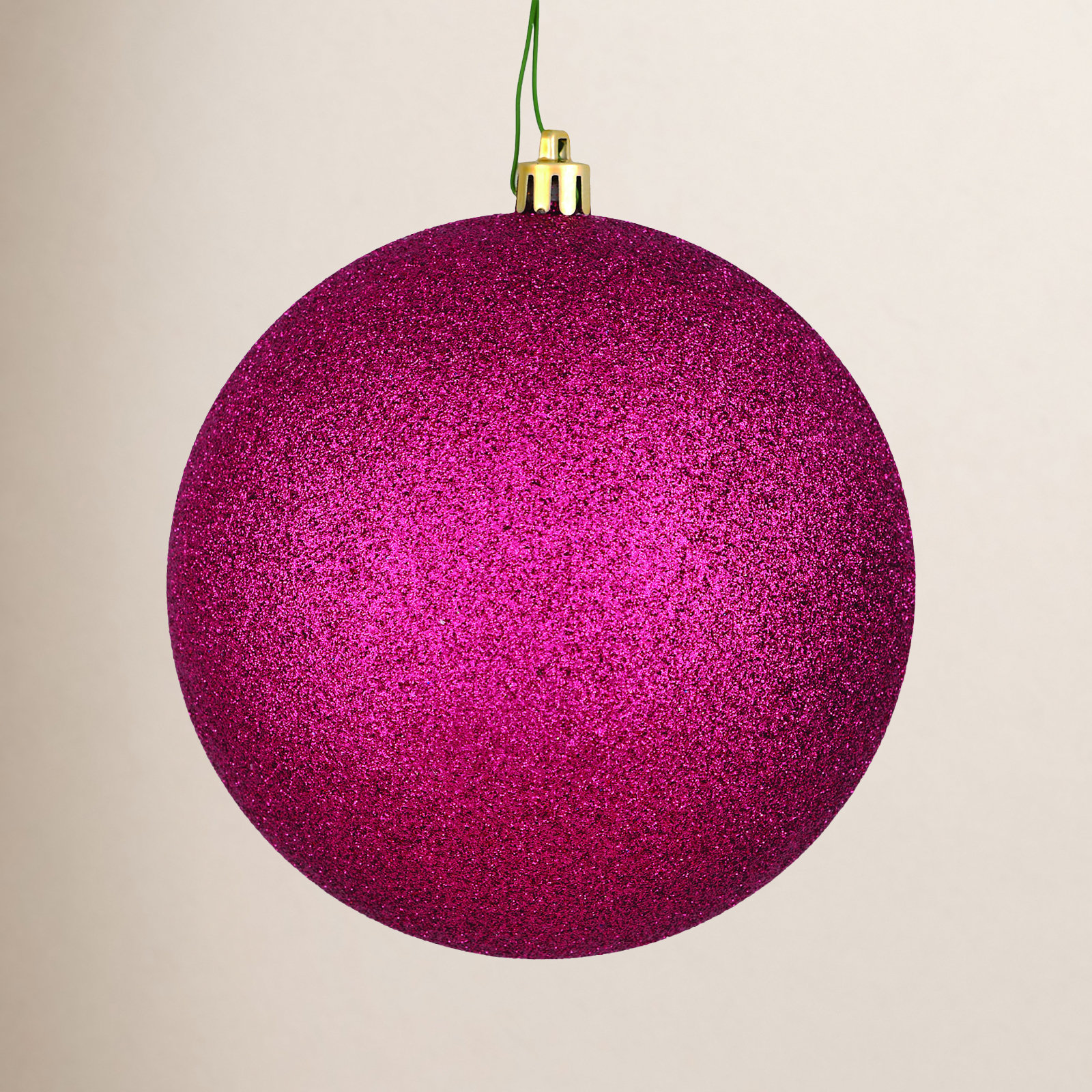 The Holiday Aisle® 12" Shatterproof Bauble, 2.75", Green Matte