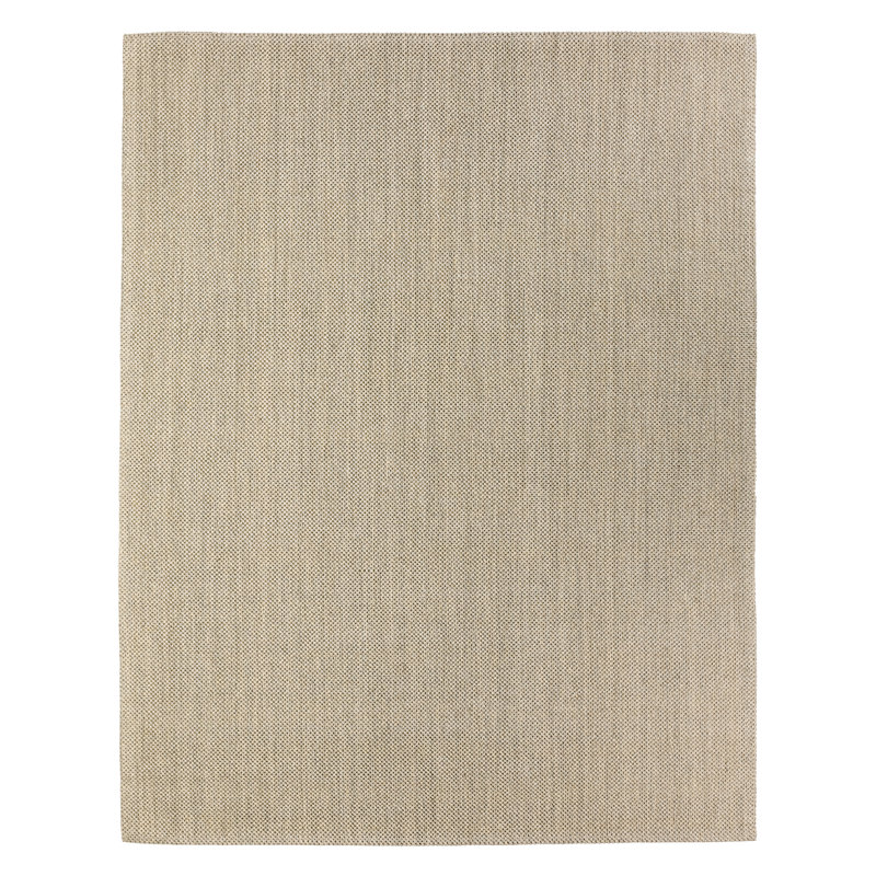 Naturals Sanibel Taupe/White Solid Hand Woven Area Rug, Rectangle 6' x 9'