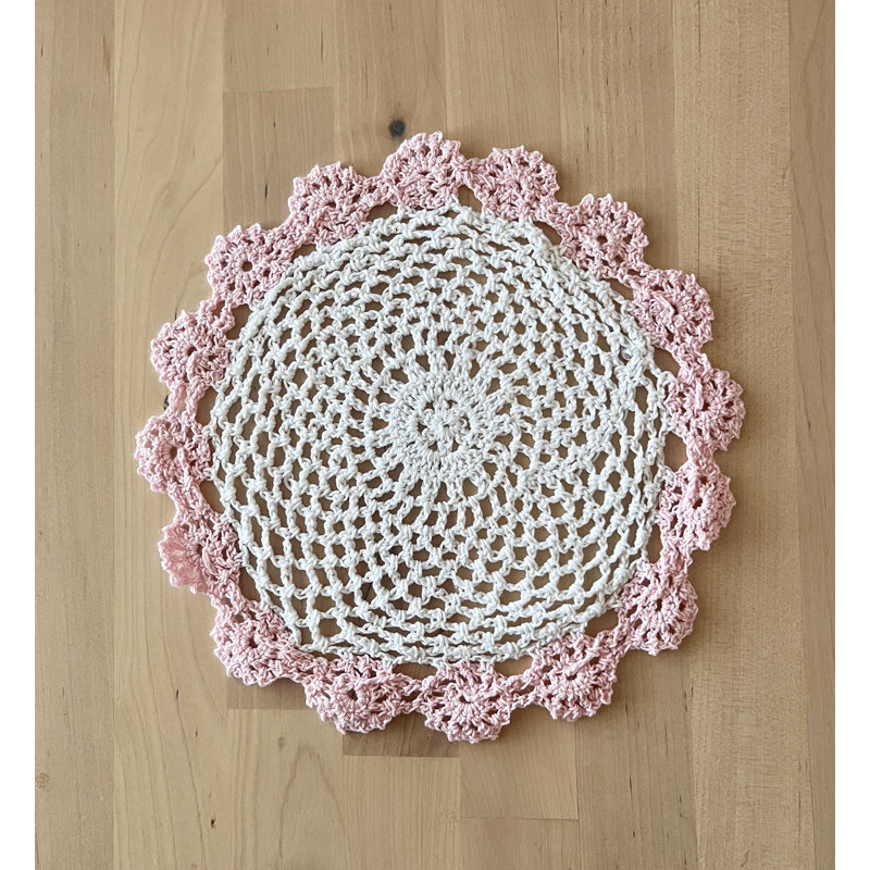 Accessoire de table en coton Farlee, Rose
