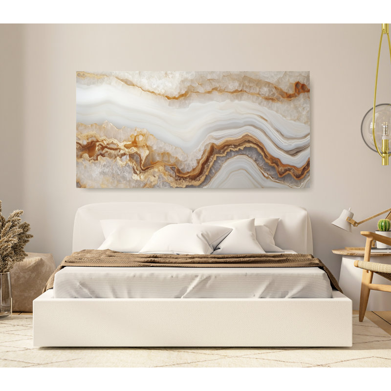 Art mural abstrait géométrique, art mural neutre, art mural sur toile grand, impression de marbre, impression d'art mural horizontal, art mural moderne