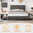 4Ft6 Double Velvet Upholstered Platform Bed Frame With Adjustable Channel Tufted Headboard, With 4 Storage Drawers No Box Spring Needed (No Mattress)-112231731