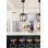 Luminaire suspendu pour îlot de cuisine à 1 lumière DEL noir mat Cerinity