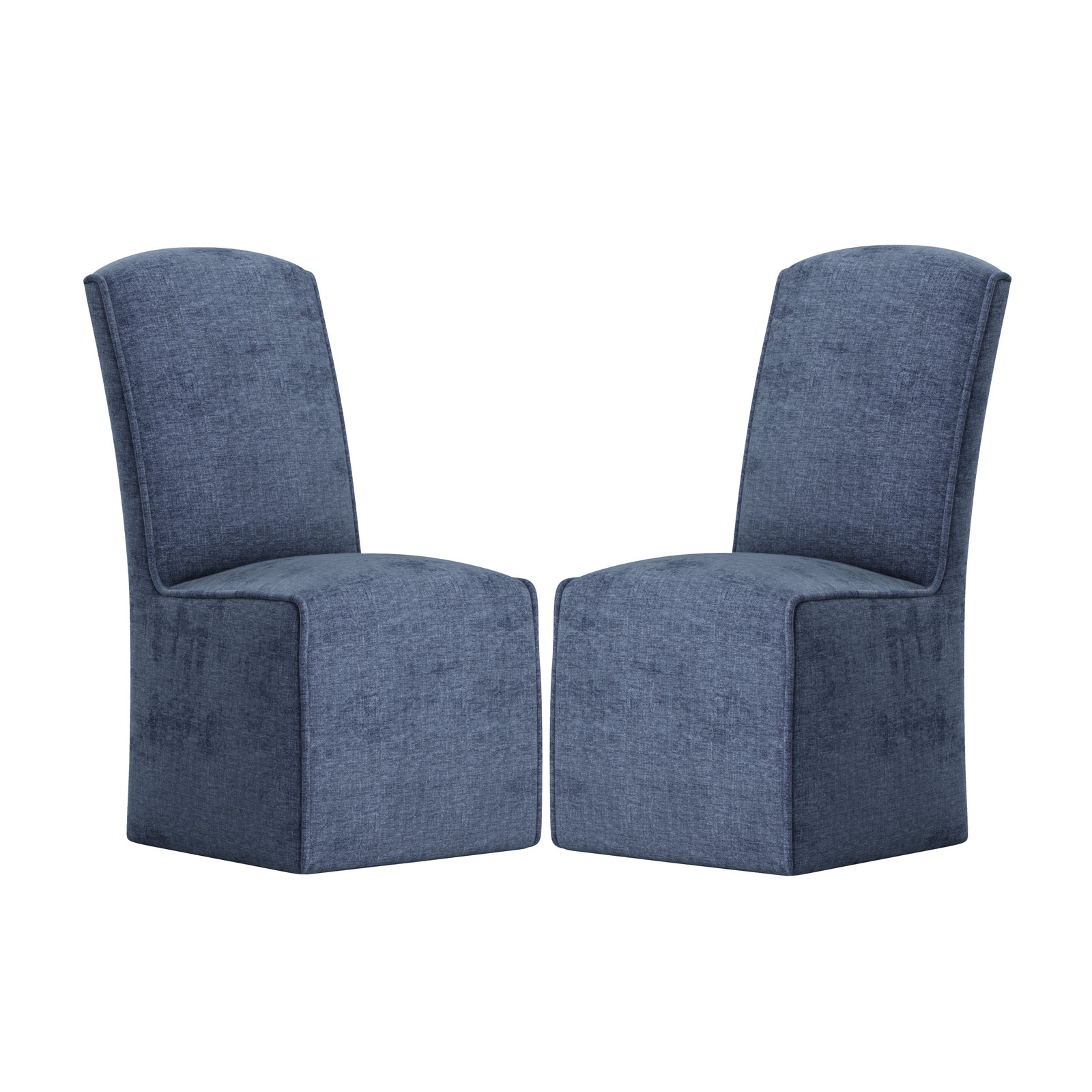 Deaton Upholstered Dining Chair, Slate Blue