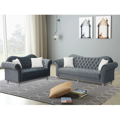 Kaula 2 - Piece Velvet Living Room Set