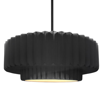 Luminaire suspendu tambour 1 lumière Gela
