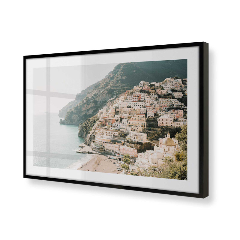 Seaside Sanctuary Rolled Print, No Frame, 8" x 10", 17" H x 21" W x 1.25" D, Satin Black Single Picture Framed