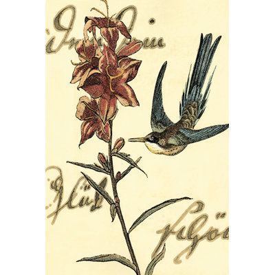 Small Hummingbird Reverie IV 1 Piece Wrapped Canvas Wall Art
