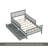 Wood Platform Bed With Guardrails On Both Sides And Two Storage Drawers,-1462259245-1462259244