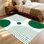 Tapis à motif géométrique abstrait et géométrique vert foncé de 1 pièce pour salon, doux et confortable, convenant à toutes les saisons, facile à entretenir et lavable à la machine, sous-table ferme convenant à la salle à manger