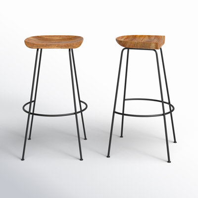 Samanthia Solid Wood Bar and Counter Stool