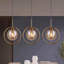 E27 cercle cuivre or ambre verre nordique moderne lampe suspendue lampe de cuisine lampe de salle à manger lampe suspendue salon