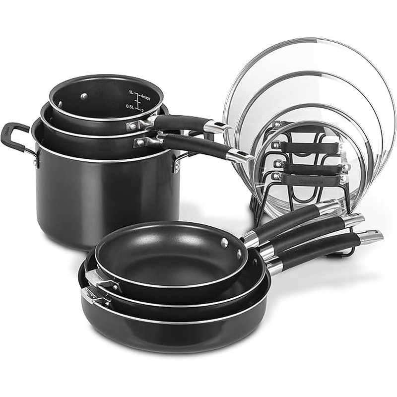 Ensemble de 11 pots et poêles gigognes antiadhésifs Cuisinart