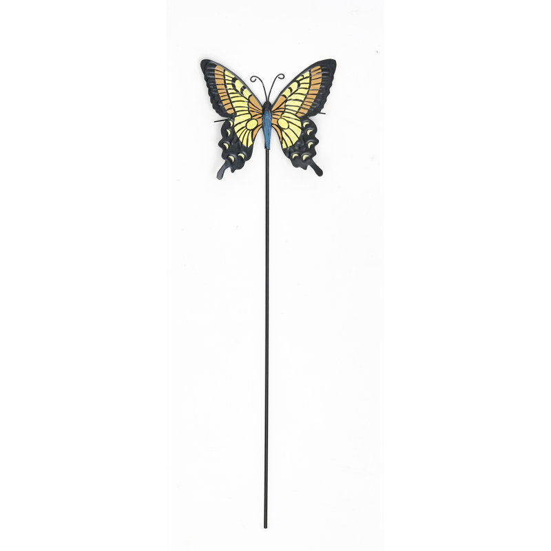 Piquet de jardin papillon, Noir/jaune