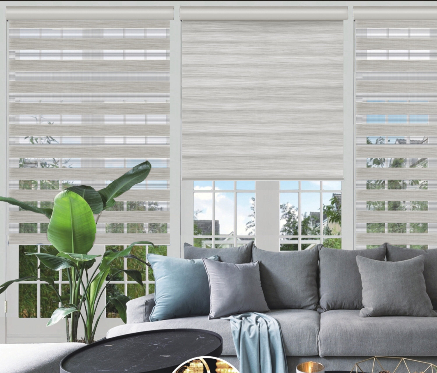 Symple Stuff Wood-look Cordless Day & Night Semi-Sheer Roller Shade ...