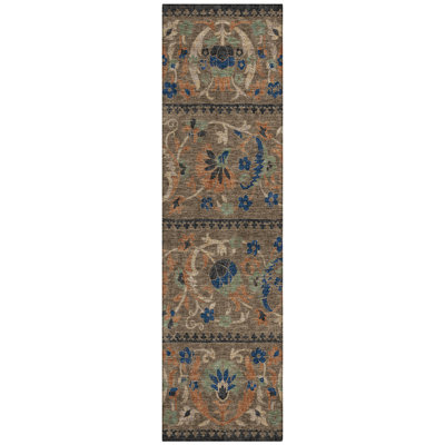 Machine Washable Indoor/Outdoor Chantille ACN2480 Floral Rug