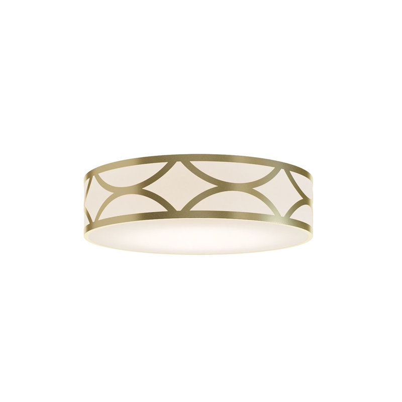 Jasvant Acrylic Flush Mount, Gold, 5" H x 20" W x 20" D
