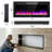 42 In. Wall Mounted Electric Fireplace With 12 Flame Colors And Wifi Function In Black-678244342