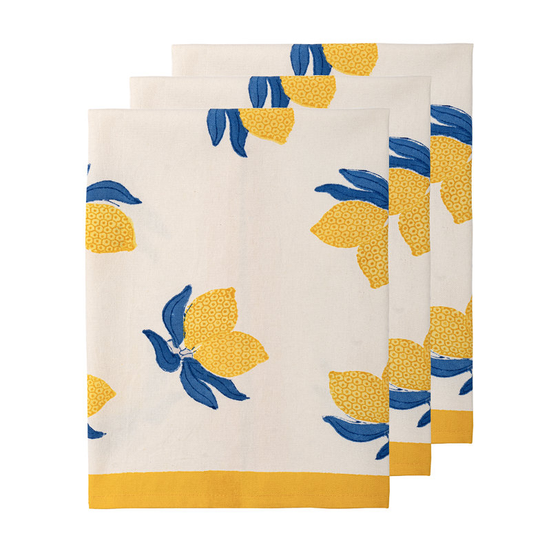 Lemon Tree Cotton Floral Tea Towel