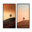 Automne coucher de soleil, abstraction, ensemble de 2 reproductions d'art sur toile-1151599737-1151599743