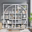 Bibliothèque à 5 niveaux, hauteur de 70,8 po, 8 tablettes de rangement ouvertes, présentoir de bibliothèque sur pied blanc pour la maison, le bureau ou le salon