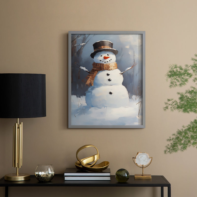 Art des Fêtes de Noël - série 2 - CCL XXX, reproduction encadrée - bois massif, H 11 po x l 9 po, Gris
