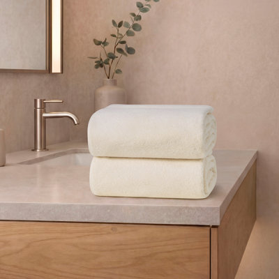 French Connection Solid Dobby Bath Sheets