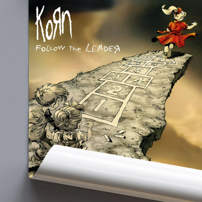  Officiellement sous licence Korn - Follow the leader, affiche d'art - 24 x 36 po - reproduction décorative - papier à affiche - prête à encadrer