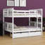Lit superposé double au-dessus de double avec tiroirs et échelle intégrés (idéal pour la chambre à coucher et la chambre d'amis)-307029364