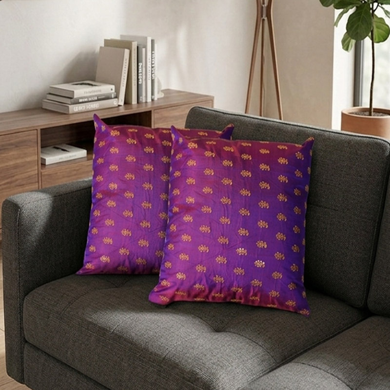 Housse de coussin décorative faite à la main 16 po x 16 po