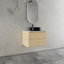Meuble-lavabo mural avec lavabo d'art en céramique et porte à fermeture en douceur-1229351454
