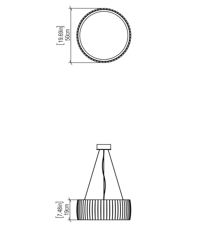 Barril Chandelier, Imbuia, 1, 7.41" H x 27.3" W x 27.3" D