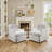 28'' Wide Swivel Upholstered Accent Armchair-1000783936