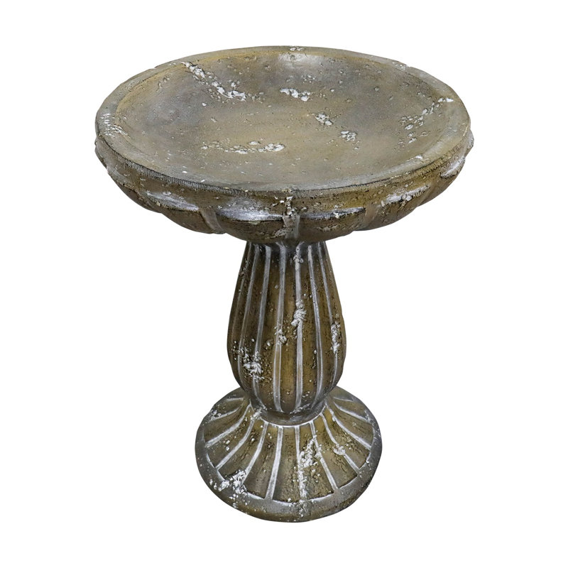 Bain pour oiseaux antique délavé H 18,1 po Sunjet