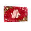 Noël, mitaines de Noël, carreaux, fond rouge, flocons de neige, branches de pin, rubans-810697745