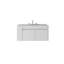 Meuble-lavabo flottant 36 po avec lavabo, porte à fermeture douce, comptoir en granite blanc 0,6 po et dosseret, contreplaqué